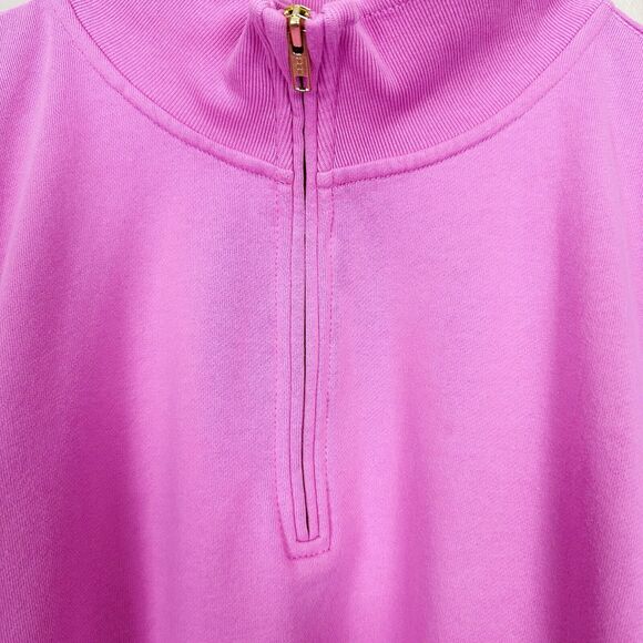 J. Crew 1/4 Zip Mock Neck Sweatshirt Womens Small Preppy Sporty‎ Softcore Retro - Picture 3 of 10